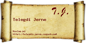 Telegdi Jerne névjegykártya